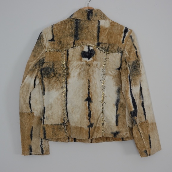 Faux Fur Cotton Blend Jacket Size S Italy designer Cappopera - Picture 8 of 15